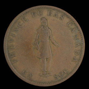 Canada, Quebec Bank, 1/2 penny : 1837