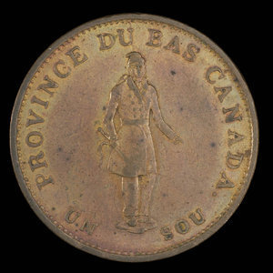 Canada, Quebec Bank, 1/2 penny : 1837