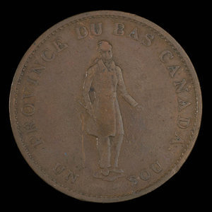 Canada, Quebec Bank, 1/2 penny : 1837