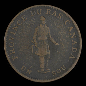 Canada, Bank of Montreal, 1/2 penny : 1837