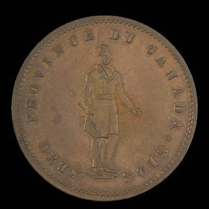 Canada, Quebec Bank, 1 penny : 1852