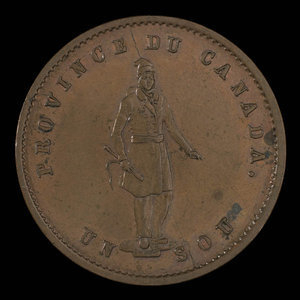 Canada, Quebec Bank, 1/2 penny : 1852
