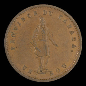 Canada, Quebec Bank, 1/2 penny : 1852