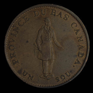 Canada, Bank of Montreal, 1/2 penny : 1837