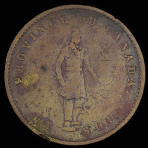 Canada, Quebec Bank, 1/2 penny : 1852