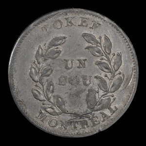 Canada, Numismatic & Antiquarian Society of Montreal, 1 sou : 1865