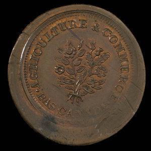 Canada, Numismatic & Antiquarian Society of Montreal, 1 sou : 1865