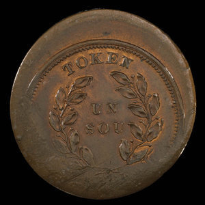 Canada, Numismatic & Antiquarian Society of Montreal, 1 sou : 1865