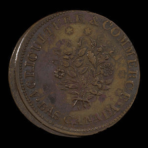 Canada, Numismatic & Antiquarian Society of Montreal, 1 sou : 1865