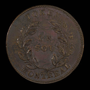 Canada, Numismatic & Antiquarian Society of Montreal, 1 sou : 1865