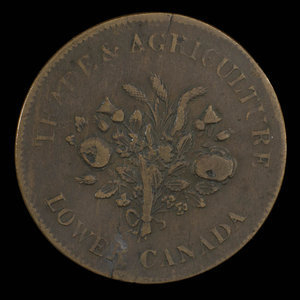 Canada, Bank of Montreal, 1 sou : 1838