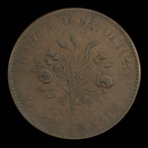 Canada, Bank of Montreal, 1 sou : 1838