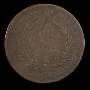 Canada, Bank of Montreal, 1 sou : 1838