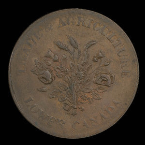 Canada, Bank of Montreal, 1 sou : 1838