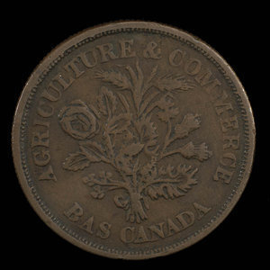 Canada, Banque du Peuple (People's Bank), 1 sou : 1838