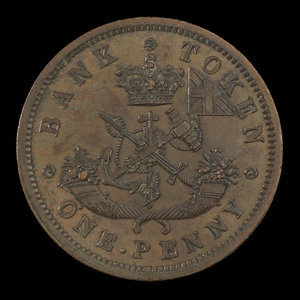 Canada, Bank of Upper Canada (York), 1 penny : 1857