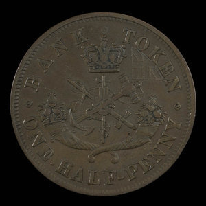 Canada, Bank of Upper Canada (York), 1/2 penny : 1854