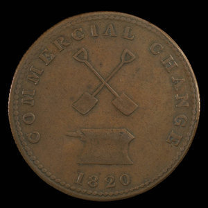Canada, unknown, 1/2 penny : 1820