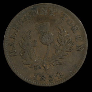 Canada, Province of Nova Scotia, 1/2 penny : 1832