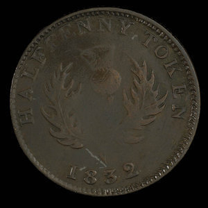 Canada, Province of Nova Scotia, 1/2 penny : 1832