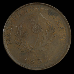 Canada, Province of Nova Scotia, 1/2 penny : 1832