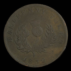 Canada, Province of Nova Scotia, 1/2 penny : 1832