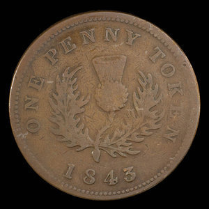 Canada, Province of Nova Scotia, 1 penny : 1843