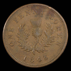 Canada, Province of Nova Scotia, 1 penny : 1843