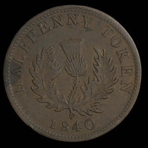 Canada, Province of Nova Scotia, 1/2 penny : 1840