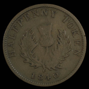 Canada, Province of Nova Scotia, 1/2 penny : 1840