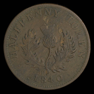 Canada, Province of Nova Scotia, 1/2 penny : 1840