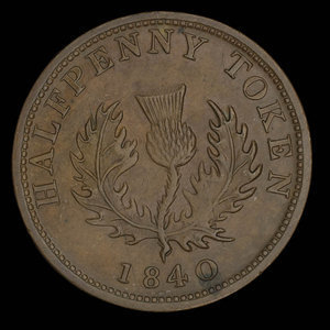 Canada, Province of Nova Scotia, 1/2 penny : 1840