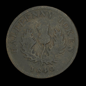 Canada, Province of Nova Scotia, 1/2 penny : 1840