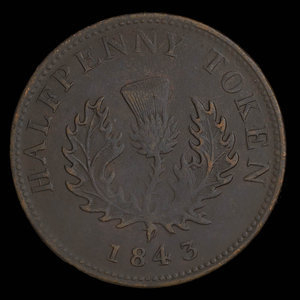 Canada, Province of Nova Scotia, 1/2 penny : 1843