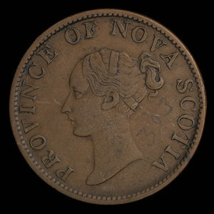 Canada, Province of Nova Scotia, 1/2 penny : 1843