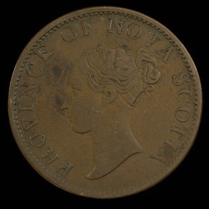 Canada, Province of Nova Scotia, 1/2 penny : 1843