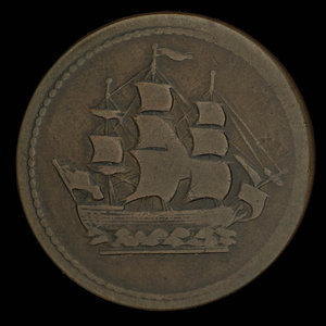 Canada, unknown, 1/2 penny : 1838