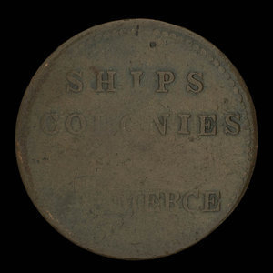Canada, unknown, 1/2 penny : 1838