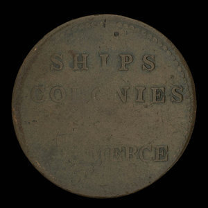 Canada, unknown, 1/2 penny : 1838