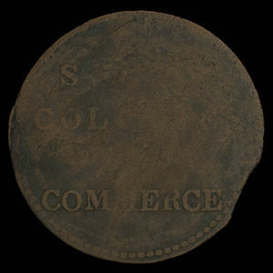 Canada, unknown, 1/2 penny : 1838