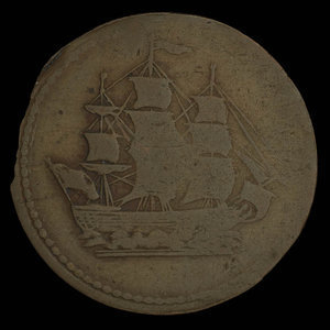 Canada, unknown, 1/2 penny : 1838