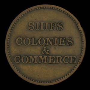 Canada, unknown, 1/2 penny : 1835