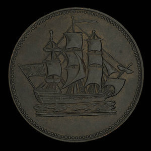 Canada, unknown, 1/2 penny : 1835