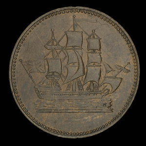 Canada, unknown, 1/2 penny : 1835