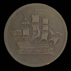 Canada, unknown, 1/2 penny : 1835