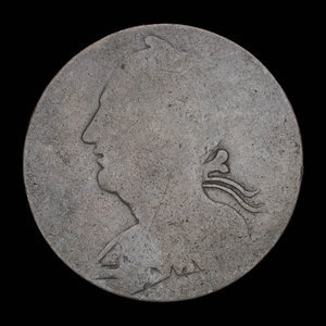 Canada, unknown, 1/2 penny : 1838