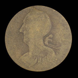 Canada, unknown, 1/2 penny : 1838