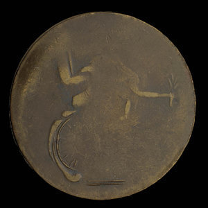 Canada, unknown, 1/2 penny : 1838