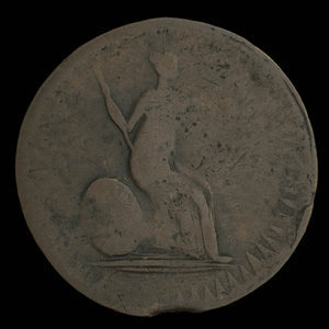 Canada, unknown, 1/2 penny : 1838