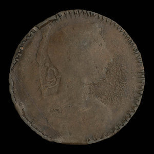 Canada, unknown, 1/2 penny : 1838